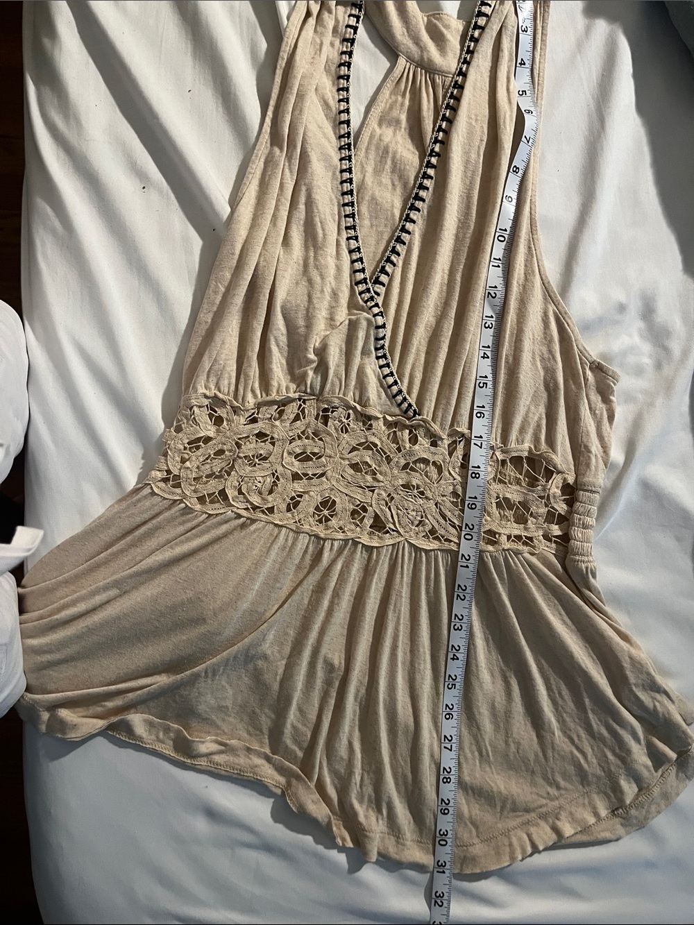 Free People. Meghan Embroidered Peplum tank whimsical boho chic - Picture 8 of 8